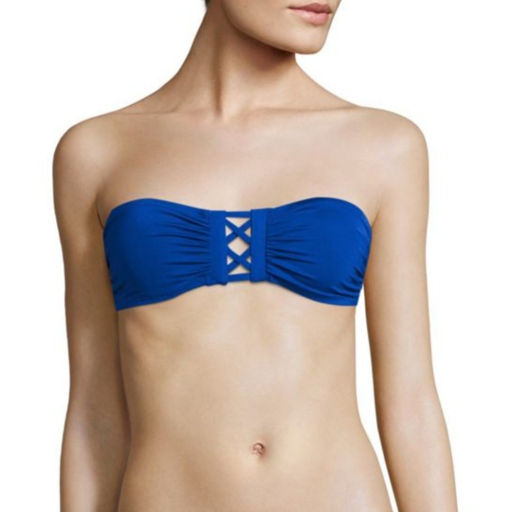 NWT PROENZA SHOULER Bikini Top Blue Bandeau